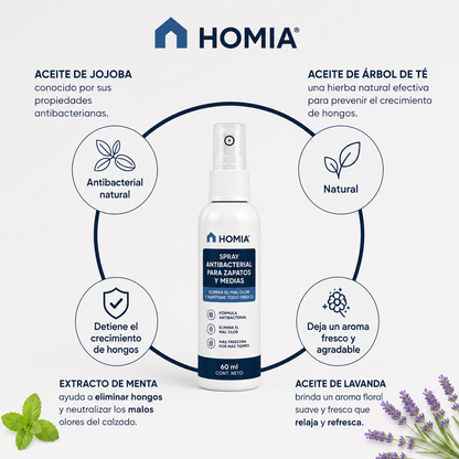 Spray Antibacterial Zapatos y Medias - HOMIA