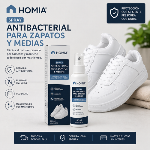 Spray Antibacterial Zapatos y Medias - HOMIA